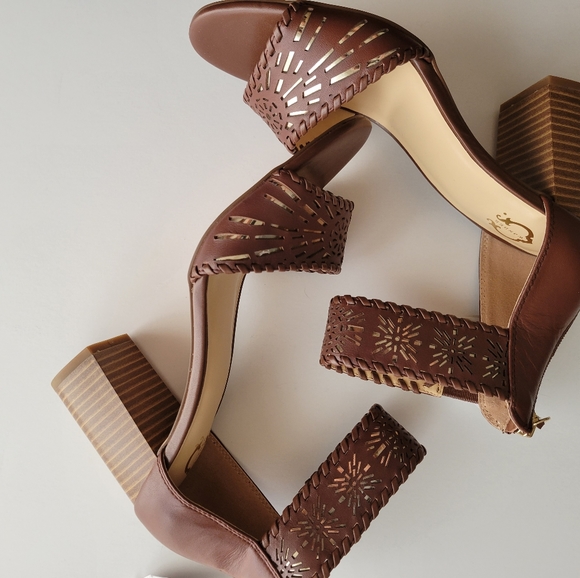 C Wonder Brown Leather Heels - Picture 2 of 8